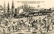 AK Erste Eisenbahnfahrt 1835 gel 19 Aprl 1919.jpg