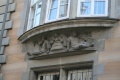 Detailaufname: Relief an der historisierenden Fassade des ehemaligen Sudhauses der  an der 