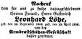 Nachruf auf den verstorbenen Gastwirt <!--LINK'" 0:15-->, April 1854