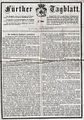 Ausgabe des Fürther Tagblatts vom 24. April 1864