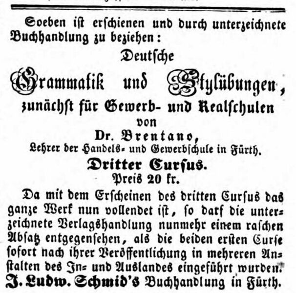 Datei:Brentano Schrift Ftgbl. 23.12.1852.jpg