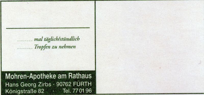 Datei:Medikamentenhinweis Mohren-Apotheke.jpg