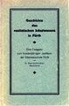 Titelseite: Geschichte des realistischen Schulwesens in Fürth, 1933