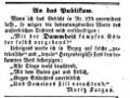 Replik Moritz Kargau, Fürther Tagblatt, 24. Juli 1851