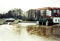 Blick über die Rednitz zur Kursana-Residenz, November 1990