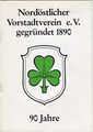 Titelseite: 90 Jahre Nordöstlicher Vorstadtverein e. V. (Broschüre)