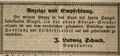 Zeitungsanzeige des Buchhändlers , Oktober 1845