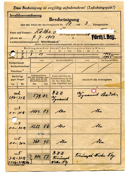 Datei:Lohnbescheinigung Dynamit Stadeln 1942-1945.jpg