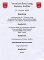 Programm der Verabschiedung Werner Ruffus, Jan. 2020