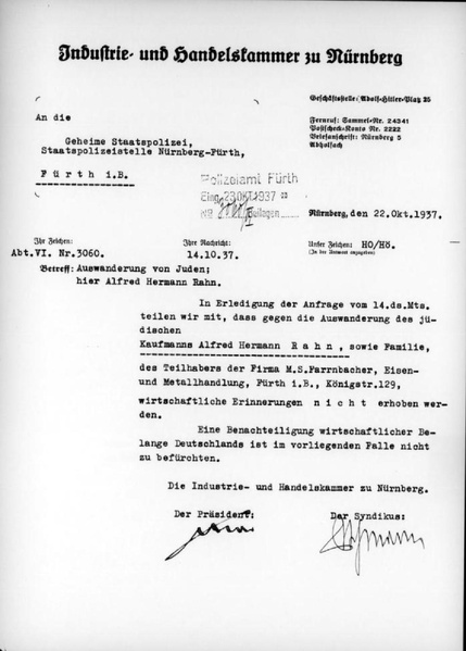 Datei:Lilli Bechmann u. Alfred Rahn Emigration 1937 .pdf