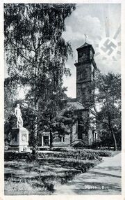 AK Auferstehungskirche NS-Hakenkreuz gel 28 Jun 1934.jpg