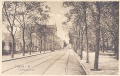 Historische Postkarte. Allee vor dem <a class="mw-selflink selflink">Ludwigsbahnhof</a>, rechts die 