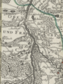 Ausschnitt aus der Karte "Territorii ... Norimbergensis ...", um 1760, ca. 1: 95 000