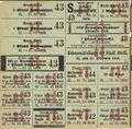 Lebensmittelkarte der Stadt Fürth, gültig in der Kalenderwoche 43/1919, mit Mengenangabe der zu beziehenden Produkte