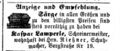 Sargverkauf im Hause Rießner, Fürther Tagblatt 27.9. 1861