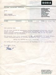 Doria Werke Stadeln 1965 Schriftverkehr.jpg