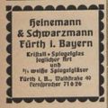 Werbung im Fürther Adressbuch von [[1931]] der Spiegelfabrik [[Heinemann &amp; Schwarzmann]]