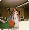 Hedwig Gellinger in der Hauptverwaltung der Fa. Quelle - hier im Einkauf, ca. 1980