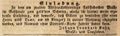 Werbeannonce für eine Tanzveranstaltung im Gasthaus <!--LINK'" 0:45-->, Dezember 1842