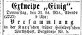 Anzeige [[Fürther Tagblatt]] mit Hinweis auf Bergstraße 8 (Hsnr. nach 1860)