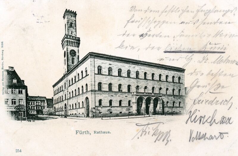 Datei:AK Rathaus gel 1888.jpg