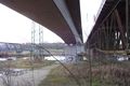 3-Brücken-Blick mit neuer <!--LINK'" 0:9--> und <a class="mw-selflink selflink">Regnitztalbrücke</a> mit neuem S-Bahn Brückenanbau im Dezember 2020