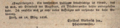 Anzeige von Blutharsch jun. über seine Gewerbebetriebserlaubnis, März 1826